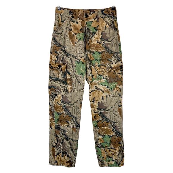 VTG Walls Advantage Camo Denim Cargo Jeans 29x30 Double Knee Hunting Streetwear - Picture 9 of 12